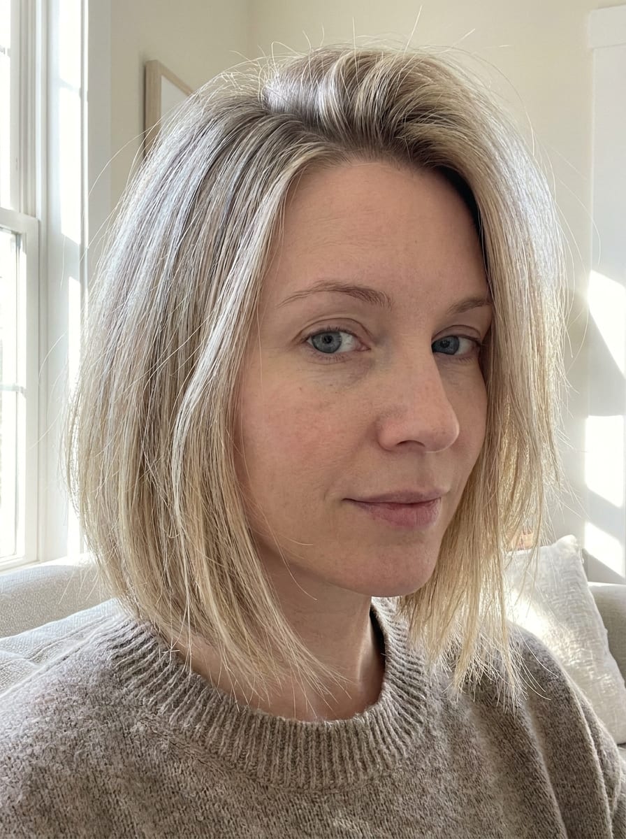 Kurzer blonder Bob für feines Haar - Kurzer blonder Bob